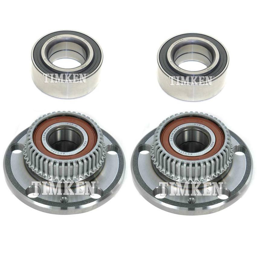 Audi VW Wheel Bearing and Hub Assembly Kit - Front and Rear 1J0598477 - Timken 2885092KIT